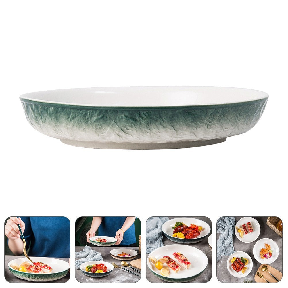 Assiette en céramique à texture dégradée