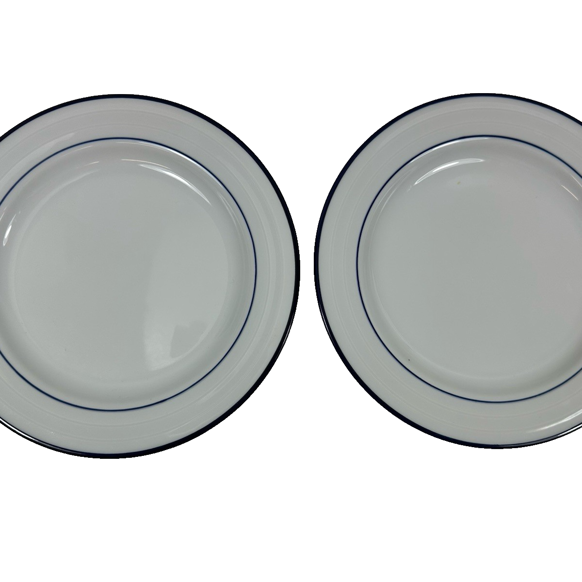 Assiette plate en céramique bleu marine